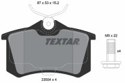 2355401 TEXTAR sada brzdových platničiek kotúčovej brzdy 2355401 TEXTAR