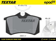 2355402CP TEXTAR sada brzdových platničiek kotúčovej brzdy 2355402CP TEXTAR