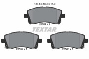 2355802 Sada brzdových destiček, kotoučová brzda TEXTAR