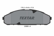 2356501 TEXTAR sada brzdových platničiek kotúčovej brzdy 2356501 TEXTAR