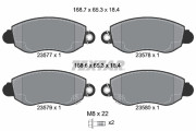 2357701 Sada brzdových destiček, kotoučová brzda epad TEXTAR