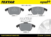 2358701CP TEXTAR sada brzdových platničiek kotúčovej brzdy 2358701CP TEXTAR