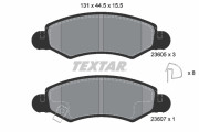 2360501 TEXTAR sada brzdových platničiek kotúčovej brzdy 2360501 TEXTAR