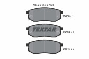 2360801 TEXTAR sada brzdových platničiek kotúčovej brzdy 2360801 TEXTAR