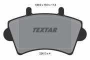 2361301 TEXTAR sada brzdových platničiek kotúčovej brzdy 2361301 TEXTAR