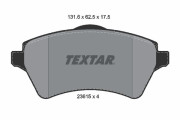 2361501 Sada brzdových destiček, kotoučová brzda epad TEXTAR