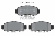 2361601 Sada brzdových destiček, kotoučová brzda TEXTAR