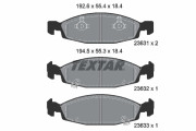 2363101 Sada brzdových destiček, kotoučová brzda epad TEXTAR