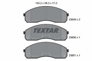 2364904 Sada brzdových destiček, kotoučová brzda epad TEXTAR