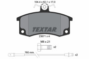 2367101 TEXTAR sada brzdových platničiek kotúčovej brzdy 2367101 TEXTAR