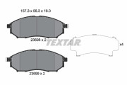 2369801 TEXTAR sada brzdových platničiek kotúčovej brzdy 2369801 TEXTAR