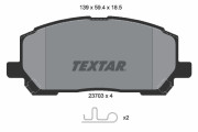 2370301 TEXTAR sada brzdových platničiek kotúčovej brzdy 2370301 TEXTAR