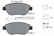 2370881 Sada brzdových destiček, kotoučová brzda Lightweight Technology TEXTAR