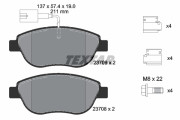 2370901 Sada brzdových destiček, kotoučová brzda epad TEXTAR