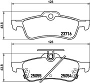 2371602 TEXTAR sada brzdových platničiek kotúčovej brzdy 2371602 TEXTAR