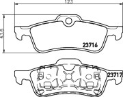 2371601 Sada brzdových destiček, kotoučová brzda TEXTAR