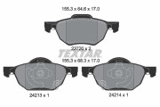 2372001 Sada brzdových destiček, kotoučová brzda epad TEXTAR
