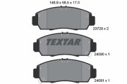 2372901 TEXTAR sada brzdových platničiek kotúčovej brzdy 2372901 TEXTAR