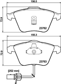 2376281 Sada brzdových destiček, kotoučová brzda Formula XT TEXTAR