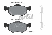 2378704 Sada brzdových destiček, kotoučová brzda TEXTAR