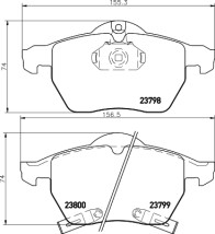 2379801 TEXTAR sada brzdových platničiek kotúčovej brzdy 2379801 TEXTAR