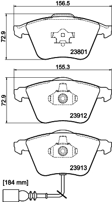 2380181 Sada brzdových destiček, kotoučová brzda Formula XT TEXTAR