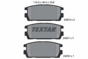 2381301 TEXTAR sada brzdových platničiek kotúčovej brzdy 2381301 TEXTAR