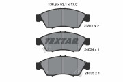 2381701 TEXTAR sada brzdových platničiek kotúčovej brzdy 2381701 TEXTAR