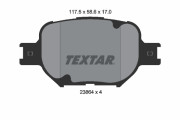 2386401 TEXTAR sada brzdových platničiek kotúčovej brzdy 2386401 TEXTAR