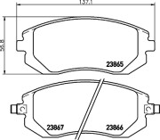 2386504 Sada brzdových destiček, kotoučová brzda TEXTAR