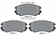 2389101 Sada brzdových destiček, kotoučová brzda epad TEXTAR