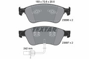 2389601 Sada brzdových destiček, kotoučová brzda TEXTAR