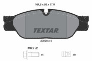 2390801 TEXTAR sada brzdových platničiek kotúčovej brzdy 2390801 TEXTAR