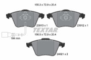 2391302 Sada brzdových destiček, kotoučová brzda TEXTAR