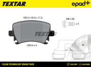 2391401CP TEXTAR sada brzdových platničiek kotúčovej brzdy 2391401CP TEXTAR