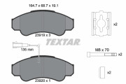 2391901 Sada brzdových destiček, kotoučová brzda epad TEXTAR