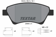 2393001 Sada brzdových destiček, kotoučová brzda epad TEXTAR