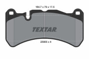 2395501 TEXTAR sada brzdových platničiek kotúčovej brzdy 2395501 TEXTAR