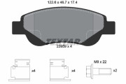 2395901 Sada brzdových destiček, kotoučová brzda epad TEXTAR