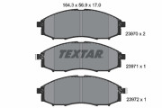 2397001 TEXTAR sada brzdových platničiek kotúčovej brzdy 2397001 TEXTAR