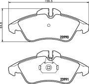 2399070 Sada brzdových destiček, kotoučová brzda Kit TEXTAR