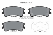 2404601 Sada brzdových destiček, kotoučová brzda TEXTAR