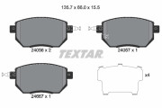 2405601 Sada brzdových destiček, kotoučová brzda TEXTAR