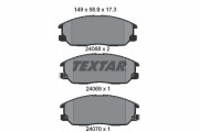 2406801 TEXTAR sada brzdových platničiek kotúčovej brzdy 2406801 TEXTAR