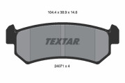 2407101 TEXTAR sada brzdových platničiek kotúčovej brzdy 2407101 TEXTAR
