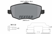 2407301 Sada brzdových destiček, kotoučová brzda epad TEXTAR