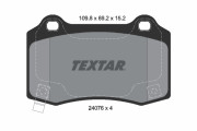 2407601 TEXTAR sada brzdových platničiek kotúčovej brzdy 2407601 TEXTAR