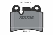 2409701 TEXTAR sada brzdových platničiek kotúčovej brzdy 2409701 TEXTAR