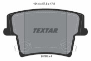 2416301 TEXTAR sada brzdových platničiek kotúčovej brzdy 2416301 TEXTAR