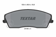 2416601 TEXTAR sada brzdových platničiek kotúčovej brzdy 2416601 TEXTAR